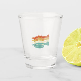 Vaso De Chupito Vintage Marching Band Trumpet Player Retro Design 