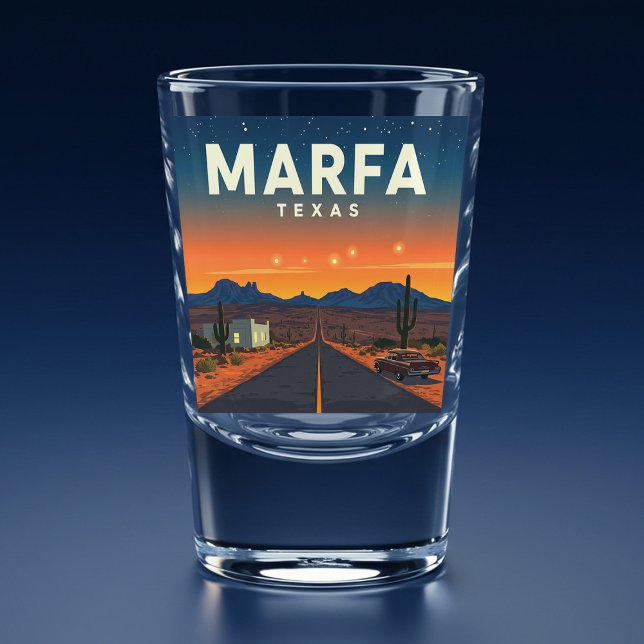Vaso De Chupito Vintage Marfa Texas (Subido por el creador)