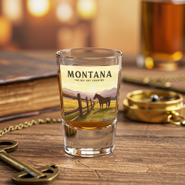 Vaso De Chupito Vintage Montana (Subido por el creador)