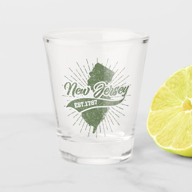 Vaso De Chupito Vintage New Jersey (Anverso)