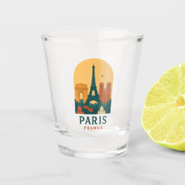Vaso De Chupito Vintage Paris French Cathedral Shot Glass