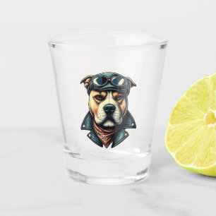 Vaso De Chupito Vintage Pitbull Biker