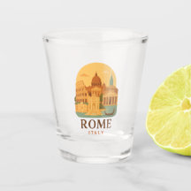 Vintage Rome Italy Shot Glass – Retro Colosseum