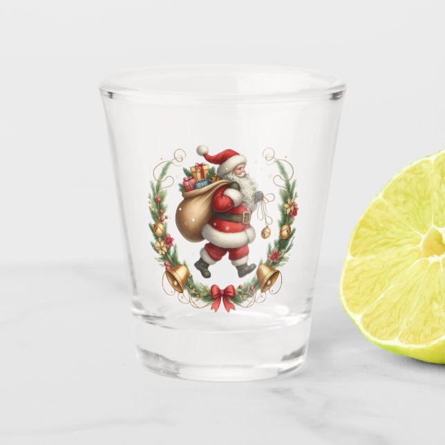 Vaso De Chupito Vintage Santa Shot Glass (Anverso)
