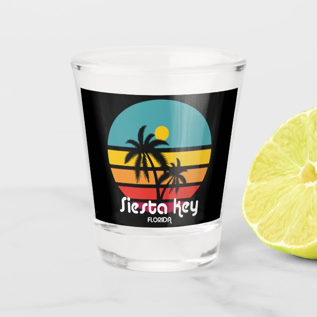 Vaso De Chupito Vintage Siesta Key Florida (Anverso)