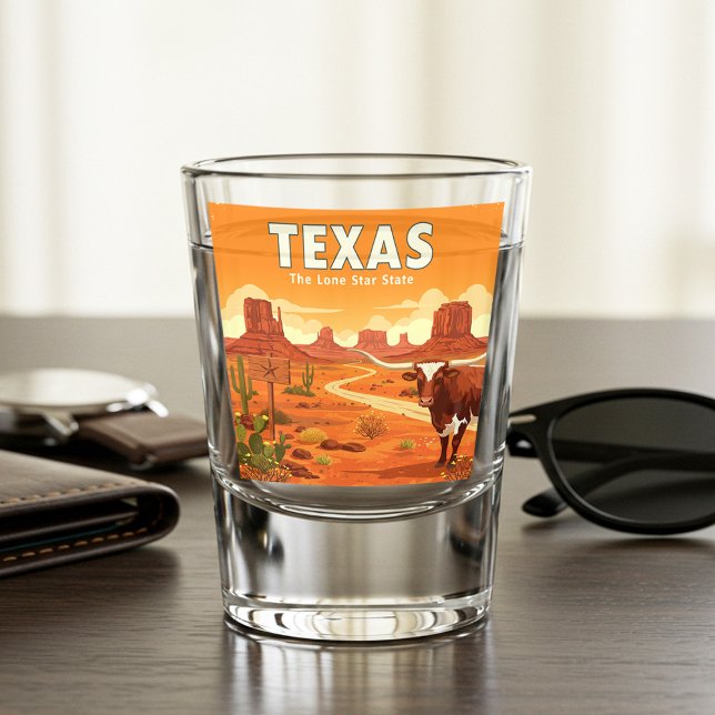 Vaso De Chupito Vintage Texas (Subido por el creador)