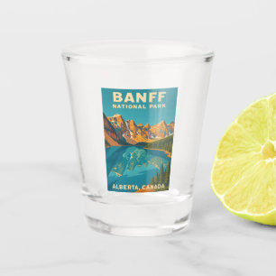 Vaso De Chupito Vintage Travel Banff Parque Nacional Retro Scenic