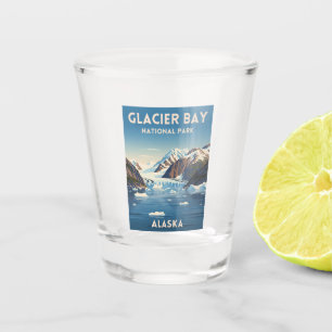 Vaso De Chupito Vintage Travel Glacier Bay Parque Nacional Alaska