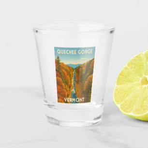 Vaso De Chupito Vintage Travel Vermont Quechee Gorge Paisaje 