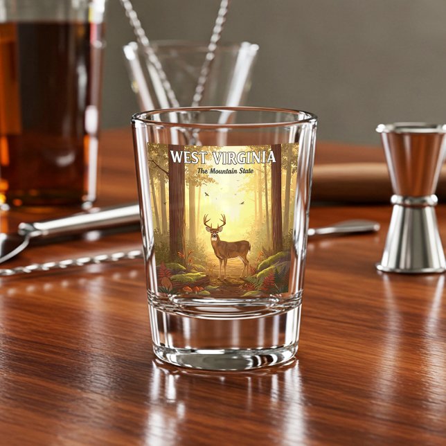 Vaso De Chupito Vintage West Virginia (Subido por el creador)