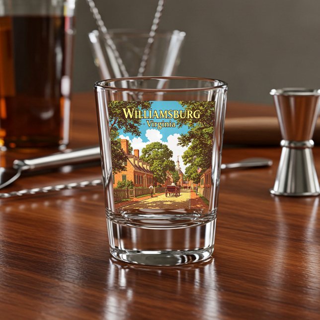 Vaso De Chupito Vintage Williamsburg Virginia (Subido por el creador)