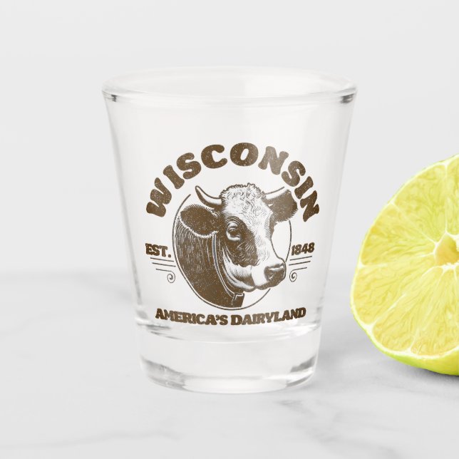 Vaso De Chupito Vintage Wisconsin (Anverso)