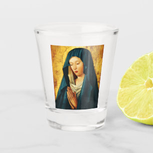 Vaso De Chupito Virgen María Hodegetria Arte de Icono Católico Biz