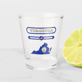 VASO DE CHUPITO VIRGINIA MAP, VIRGINIA, USA. SAMER BRASIL