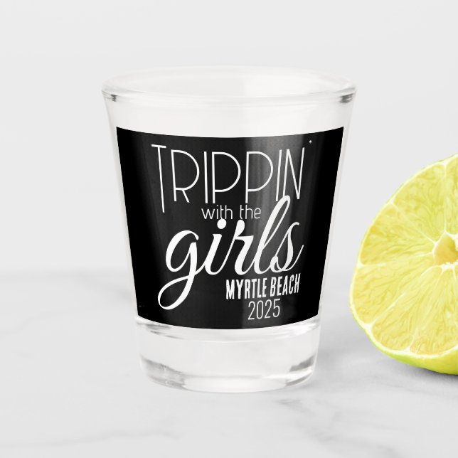 Vaso De Chupito Vistazo con los Chicas personalizados (Anverso)