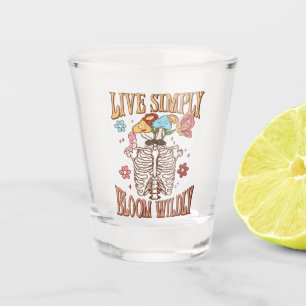 Vaso De Chupito Vive de forma simple, Bloom Willy - Skeleton y hon