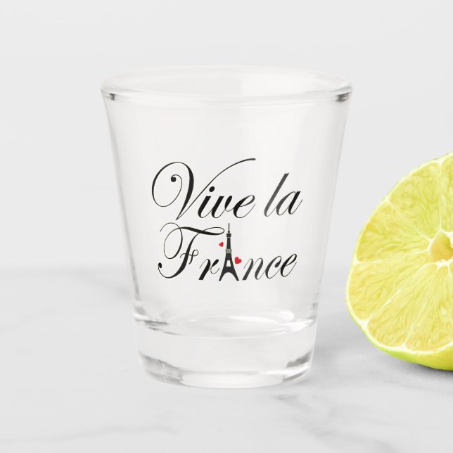 Vaso De Chupito Vive la Francia - Larga vida a Francia (Anverso)