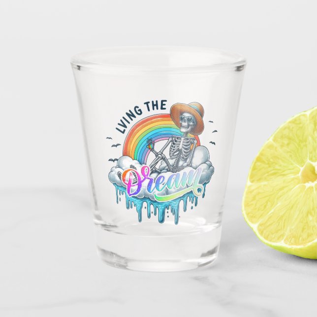 Vaso De Chupito Viviendo el sueño - Skeleton (Anverso)