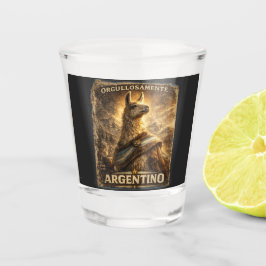 Vaso De Chupito VLLC Orgullosamente Argentino Llama Mate Patriotic
