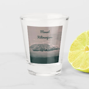Vaso De Chupito Volcán de nieve Monte Kilimanjaro en Tanzania Áfri