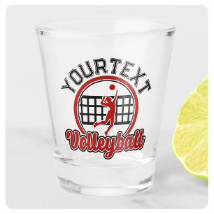 Vaso De Chupito Voleibol ADD NOMBRE Spike Ball Ataque Equipo Jugad