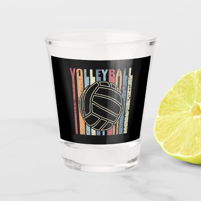 Vaso De Chupito Voleibol Retro Vintage (Anverso)
