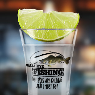 Vaso De Chupito Walleye Pescadores Angler Deportes de pescado al a