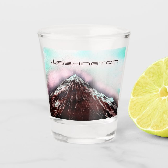 Vaso De Chupito Washington Mount Rainier El Estado Evergreen (Anverso)
