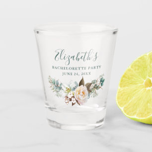 Vaso De Chupito Watercolor Eucalyptus Green Bachelorte Party