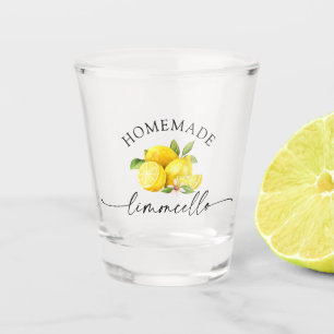Vaso De Chupito Watercolor Lemons Calligraphy Limoncello casero
