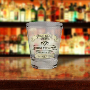 Vaso De Chupito Wedding Groomsman Vintage Simple Classic