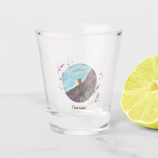 Vaso De Chupito Whimsical Shot Glass | Teddy Bears in Lavender Fie