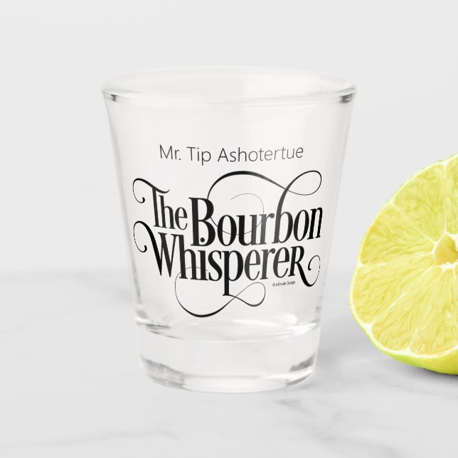 Vaso De Chupito Whisperer de Borbón (personalizado) (Anverso)