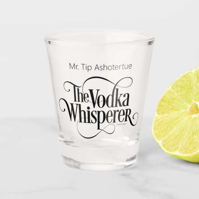Vaso De Chupito Whisperer de la vodka (personalizado) (Anverso)