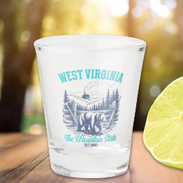 Vaso De Chupito Wild and Scenic West Virginia State Pride 