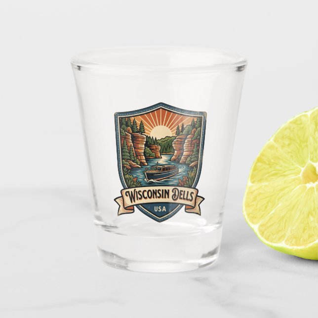 Vaso De Chupito Wisconsin Dells EE. UU. (Anverso)