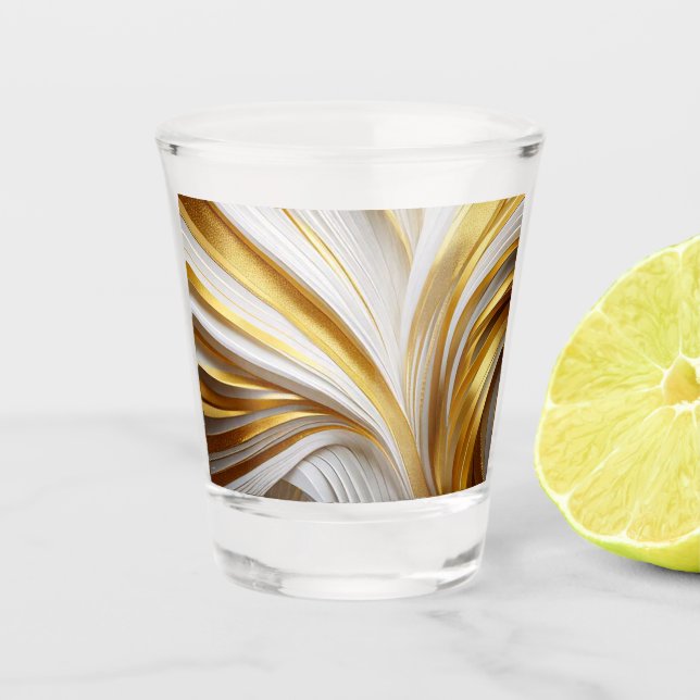 Vaso De Chupito Wit Goud Retro  (Anverso)