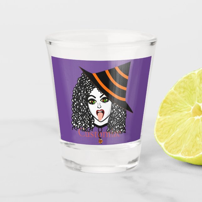 Vaso De Chupito Witch Thunder_Cove con cabello rizado (Anverso)