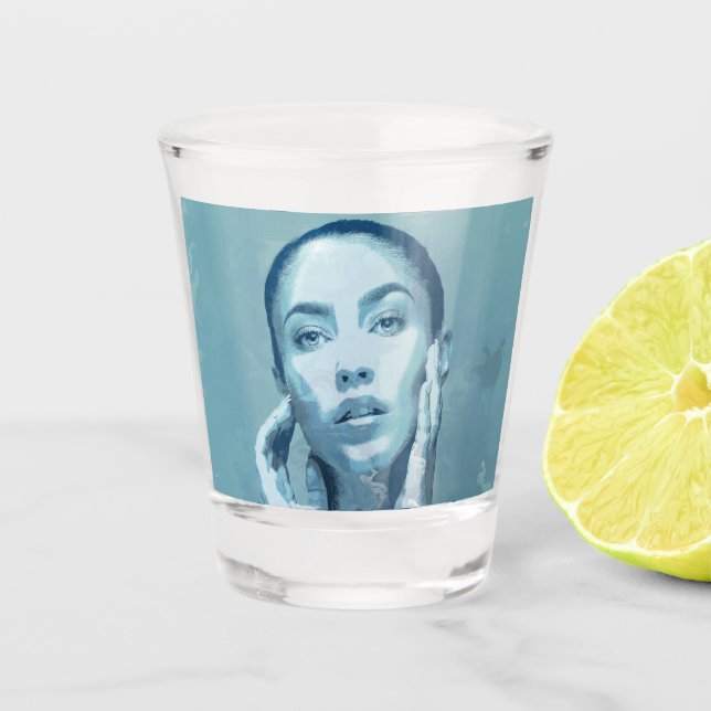 Vaso De Chupito "Woman in Blue" (Anverso)