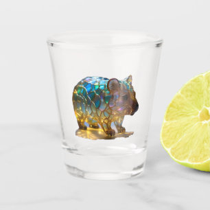 Vaso De Chupito Wombat australiano opalizado por el vidrio,