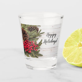 Vaso De Chupito Wreath and Holly Holiday Collection