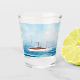 Vaso De Chupito Yate de vapor Iolanda 1909