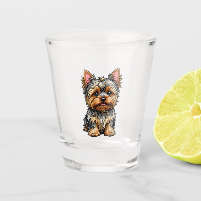 Vaso De Chupito Yorkshire Terrier (Anverso)