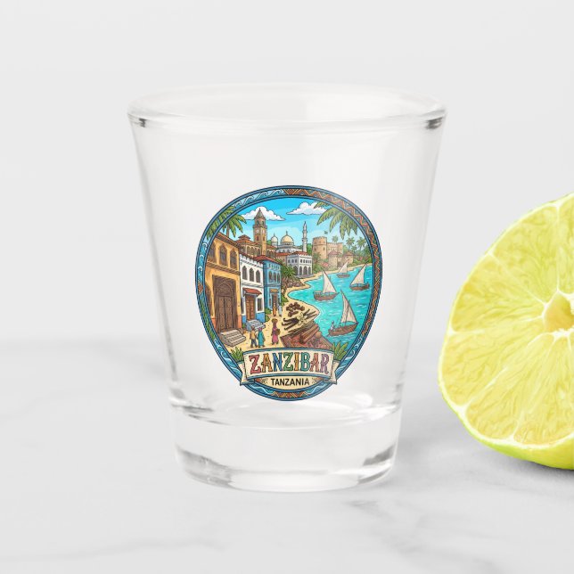Vaso De Chupito Zanzíbar Tanzania (Anverso)