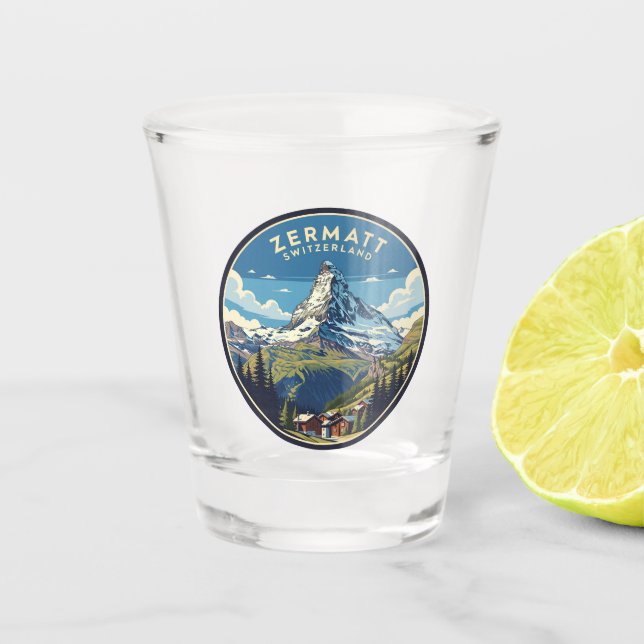 Vaso De Chupito Zermatt Suiza Matterhorn (Anverso)
