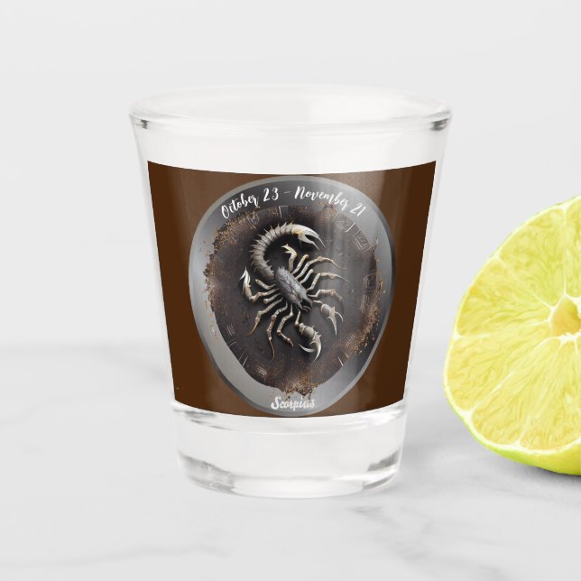 Vaso De Chupito Zodiac Scorpius Personalizar Personal (Anverso)