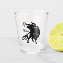 Zodiac Taurus Frost Glass
