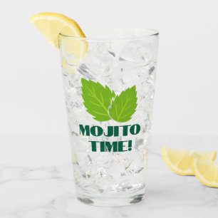 Vaso de copa de cóctel Mojito con logotipo de hoja