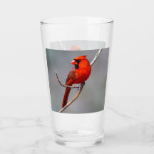 Vaso de cristal cardinal septentrional