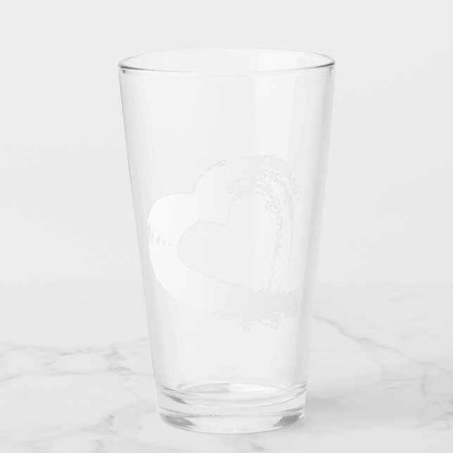 Vaso de cristal corazón de luna (Anverso)